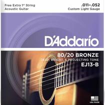Encordoamento para Violão Aço EJ13-B+PL011 D'Addario