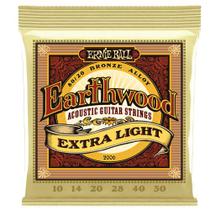 Encordoamento para violão aço ernie ball earthwood extra light 010 bronze 80 20 jogo de cordas original