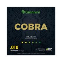 Encordoamento para Violão aço Giannini Cobra 010 Bronze 85/15