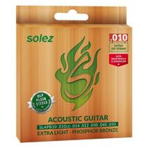 Encordoamento para Violão Aço Solez Phosphor Bronze 92/8 .010 - SLAPB10 Encordoamento para Violão Aço Solez Phosphor Bronze 92/8 .010 - SLAPB10