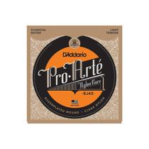 Encordoamento para violão d'addario ej43 pro-art nylon prata ligth tension 012306
