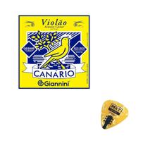 Encordoamento para Violão Giannini Canário Aço GESWB + Palheta Encordoamento para Violão Giannini Canário Aço GESWB + Palheta