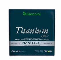 Encordoamento para violão nylon 6 cordas Giannini Nanotec Titanium bronze 85/15 Genwta Pesada