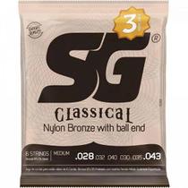 Encordoamento Para Violão Nylon Bronze Medium Pack (c/3) Sg Encordoamento Para Violão Nylon Bronze Medium Pack (c/3) Sg