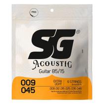 Encordoamento para Violão SG Strings Aço 009 Bronze Encordoamento para Violão SG Strings Aço 009 Bronze