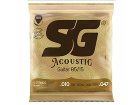 Encordoamento para Violão SG Strings Aço 010 Bronze
