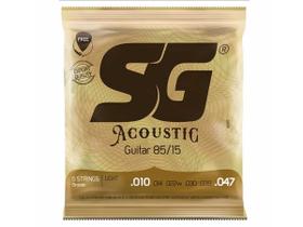 Encordoamento para Violão SG Strings Aço 010 Bronze