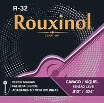 Encordoamento Rouxinol R-32 Para Cavaquinho em Níquel - Calibre .010 - .024 com Tensão Leve