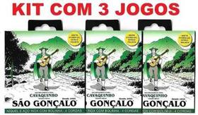 Encordoamento São Gonçalo Para Cavaquinho Kit Com 3 Jogos