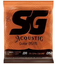 Encordoamento sg 011 aco bronze 85 15 p/violao