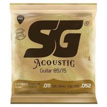 Encordoamento Sg 011 Aço Violão Ouro Bronze - 6 Cordas Encordoamento Sg 011 Aço Violão Ouro Bronze - 6 Cordas