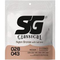 Encordoamento sg violao nylon bronze 65/35 prata tensao alta pesada - unidade
