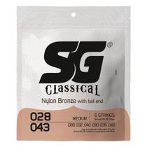 Encordoamento sg violao nylon media bronze prata c/ bolinha Encordoamento sg violao nylon media bronze prata c/ bolinha