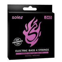Encordoamento Solez Baixo 4 Cordas Contrabaixo 045- Slb445 Encordoamento Solez Baixo 4 Cordas Contrabaixo 045- Slb445