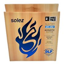 Encordoamento solez slatb11 pack c/2 dist duplo violao 85/15 0.0011 / 0.052