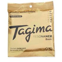 Encordoamento tagima 010 light coated para violao de aco anti ferrugem