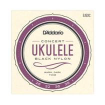 Encordoamento Ukulele Concert D Addario EJ53C Black Nylon
