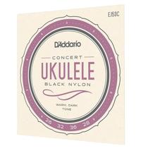 Encordoamento ukulele Daddario Ej53C Concert Black nylon Encordoamento ukulele Daddario Ej53C Concert Black nylon