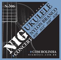 Encordoamento Ukulele NIG Nylon Branco Bolinha Concert N306