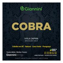 Encordoamento Viola Caipira Giannini Cobra GESVM Cobre Prateado Média