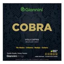 Encordoamento Viola Caipira Giannini Cobra GESVP Cobre Prateado Pesada