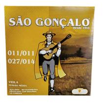 Encordoamento Viola Caipira São Gonçalo 011 - 027 Tensão Média Encordoamento Viola Caipira São Gonçalo 011 - 027 Tensão Média