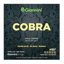 Encordoamento Viola Caipira Tensão Leve Cobra Giannini - Cebolão em Mi Encordoamento Viola Caipira Tensão Leve Cobra Giannini - Cebolão em Mi