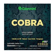 Encordoamento Viola Caipira Tensão Média Cobra Giannini - Cebolão em Ré