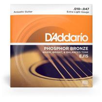 Encordoamento Violão 010-.047 Phosphor Bronze EJ15 D Addario