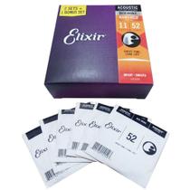 Encordoamento Violão 011 Custom Light 80/20 Pack Leve 3 Pague 2 - Elixir