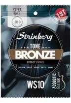 Encordoamento Violão Aço 0.10 Bronze Strinberg Ws10