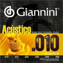 Encordoamento Violão Aço 0.10 Giannini Acústico