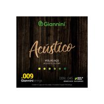 Encordoamento Violão Aço 009 Giannini Acústico 65/35 Geswal