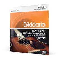 Encordoamento Violão Aço .010 D'Addario Flat Tops EFT15 Encordoamento Violão Aço .010 D'Addario Flat Tops EFT15