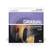 Encordoamento Violão Aço 011 Bronze EJ13 B+ PL011 - D'Addario Encordoamento Violão Aço 011 Bronze EJ13 B+ PL011 - D'Addario