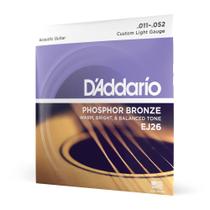 Encordoamento Violão Aço .011 D'Addario Phosphor Bronze EJ26 - D addario