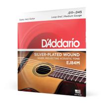 Encordoamento Violão Aço .011 D Addario Silver-Plated EJ84M