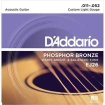 Encordoamento Violão Aço 011 DAddario Phosphor Bronze EJ26