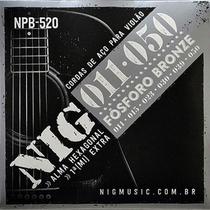 Encordoamento Violão Aço 011 NIG Phosphor Bronze NPB520