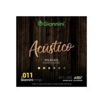 Encordoamento Violão Aço 011 Pesado Giannini Acústico GESPW