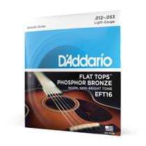 Encordoamento Violão Aço 12-53 D Addario Flat Tops EFT16 Encordoamento Violão Aço 12-53 D Addario Flat Tops EFT16