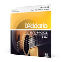 Encordoamento Violão Aço 12-56 D Addario 80/20 Bronze EJ14 F035