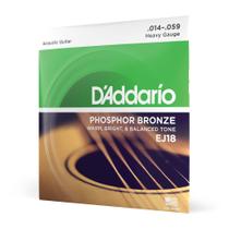 Encordoamento Violão Aço 14-59 D Addario Phosphor EJ18 Encordoamento Violão Aço 14-59 D Addario Phosphor EJ18