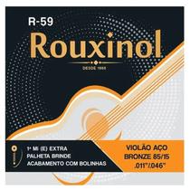 Encordoamento Violão Aço Bronze .011 Rouxinol R59 Encordoamento Violão Aço Bronze .011 Rouxinol R59