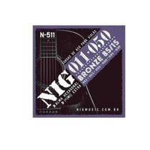 Encordoamento Violão Aço-bronze 85/15 Nig 011" - 050" - 1ª Corda (mí) Extra N511 F108