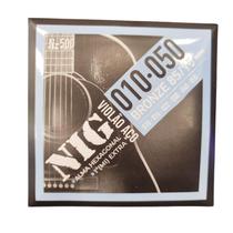 Encordoamento Violão Aço Bronze N500 - 010/.050-6 Cordas Nig