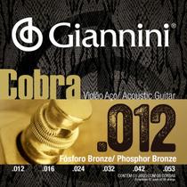Encordoamento Violão Aço Cobra 012 Fósforo Bronze Giannini