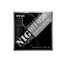 Encordoamento Violão Aço Fósforo Bronze 011"-050" Nig - Npb520 Encordoamento Violão Aço Fósforo Bronze 011"-050" Nig - Npb520