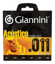 Encordoamento Violão Aço Giannini Acústio 011