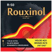Encordoamento Violão Aço R50 Rouxinol .010” + Brinde